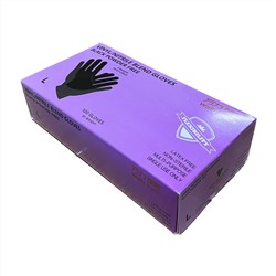 Перчатки нитриловые-виниловые неопудренные, чёрные - 100 шт. ( Размер-L )