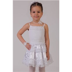 Нарядная белая блузка для девочки, модель 0614