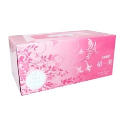 "Kami Shodji" "ELLEMOI" "Kinu-bi" Бумажные двухслойные салфетки с шелком 200шт (1 пачка) розовая