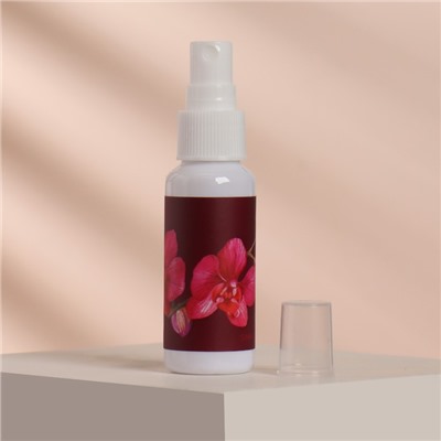 Бутылочка для хранения, с распылителем «Орхидея», 40 мл, цвет белый