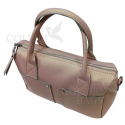 Женская кожаная сумка Vega Diplomat. Розовый перламутр