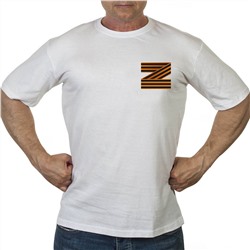 Белая футболка с символом Z (тр. №66)
