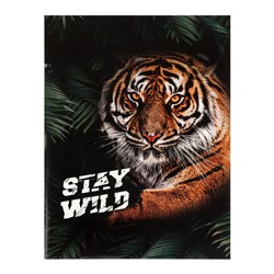 Тетрадь А4, 48 листов в клетку Calligrata "Тигр в лесу", обложка мелованный картон, блок офсет