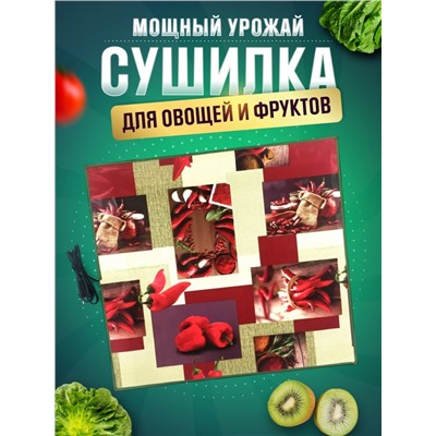 Сушилка для овощей и фруктов Мощный Урожай 55х85 см., Перчик