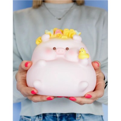 Копилка «Pig happy», pink (19 см), пластик