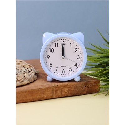Часы-будильник "Cat ears", blue (11х10,5 см)