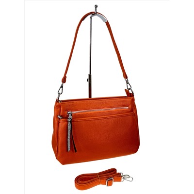 Женская сумка из искусственной кожи, цвет оранжевый