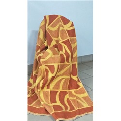 Одеяло жаккард Оранжевая фантазия 70% шерсть