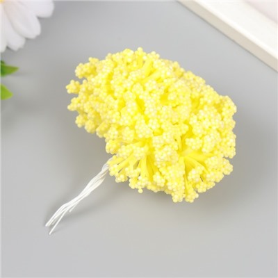 Цветы для декорирования "Облако" лимон 1 букет=12 цветов 8 см