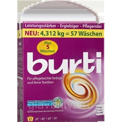Порошок стиральный "Burti" для цветного и тонкого белья, 4,312 кг (3,92 кг)