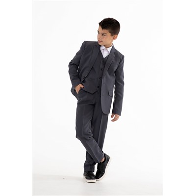 Серый школьный пиджак для мальчика, модель 0506/4