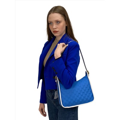 Женская сумка из натуральной кожи, цвет голубой