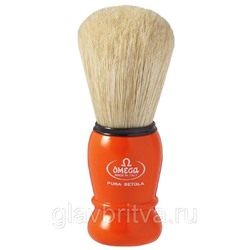 Помазок для бритья Omega 10290 Ручка Оранжевая (Италия)