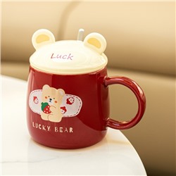 Кружка «Lucky bear», red (390 ml)