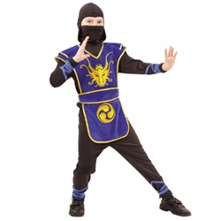 2053 к-18 Карнавальный костюм "Ниндзя" (куртка,трико, накидка с поясом, шапка, меч), Ассорти