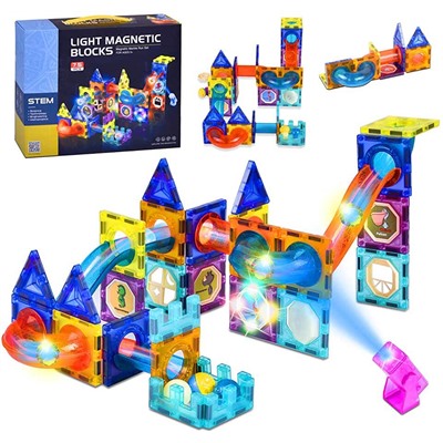 Конструктор магнитный "Light Magnetic Blocks" , 75 деталей ( свет )
