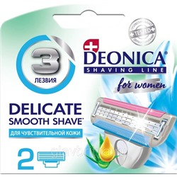 Кассета для станка для бритья для женщин DEONICA 3 FOR WOMEN, 2 шт.