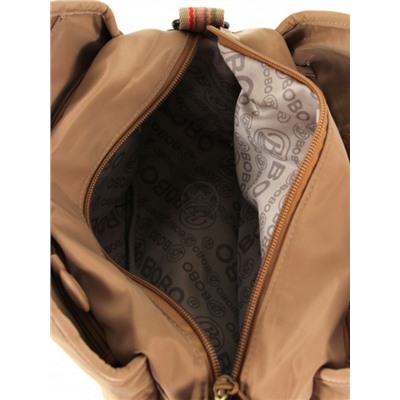 Сумка женская текстиль BoBo-1840,  3отд,  плечевой ремень,  бежевый 261952