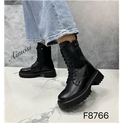Женские ботинки ЗИМА F8766 черные