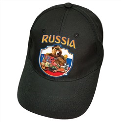 Чёрная кепка "Russia" – хороший сувенир для иностранца!
