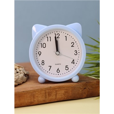 Часы-будильник "Cat ears", blue (11х10,5 см)