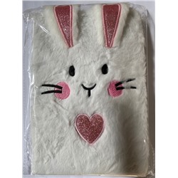 Блокнот плюшевый «Rabbit», white (21х14,5 см)