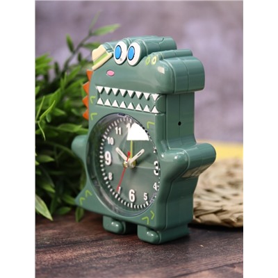 Часы-будильник «Funny crocodile», green