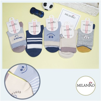 Детские хлопковые носки  (Узор 5) MilanKo D-222 упаковка
