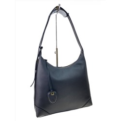 Женская сумка хобо из натуральной кожи, цвет черный