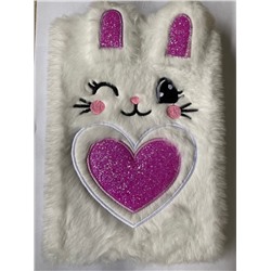 Блокнот плюшевый «Hello! bunny», white (21х15 см)