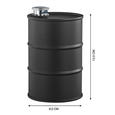 Фляжка в виде армейской бочки из нержавеющей стали (600 мл), - Оригинальная фляжка в виде армейской (нефтяной) бочки для крепких алкогольных напитков. Материал - нержавеющая сталь 304. Большой объем позволяет использовать фляжку во время встречи с друзьями №3