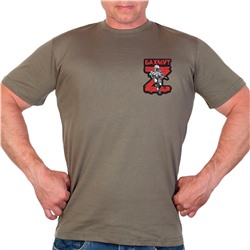 Хлопковая оливковая футболка с термонаклейкой "Бахмут-Z"