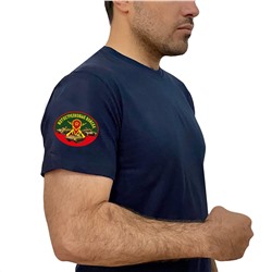 Мужская темно-синяя футболка с термотрансфером Мотострелковые Войска