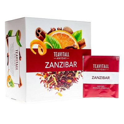 Гринвей Чайный напиток TeaVitall Anyday «Zanzibar», 38 фильтр-пакетов