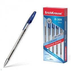 КС-Ручка гелевая R-301 Classic Gel Stick 0.5мм синяя 53346 ErichKrause {Китай}