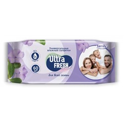 Ultra Fresh Family Влажные салфетки (60шт) для всей семьи / 14410132