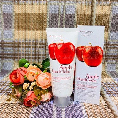 Крем для рук 3W Clinic Apple Hand Cream, 100 мл (78)