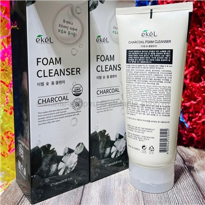 Пенка для умывания с древесным углем Ekel Charcoal Foam Cleanser 180ml (125)