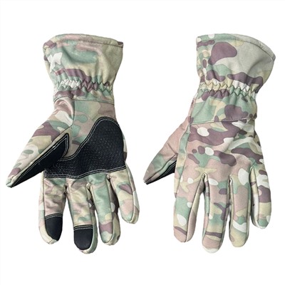Зимние перчатки SoftShell Shark Skin (Мультикам), – Флис, тефлоновая пропитка, противоскользящая вставка на ладони, делают перчатки незаменимыми в зимние морозы. №352