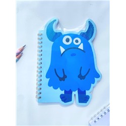 Блокнот на спирали (B6) "Sad monster", blue (13*18)