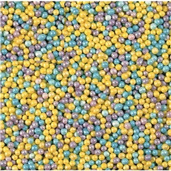 Посыпка кондитерская шарики перламутровые 1-2 мм 100 гр голуб-лил-желт