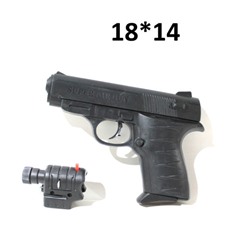 Пистолет  пн. с лазером и фонариком , пак.0621BAF