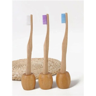 Набор подставок для зубных щёток из бамбука (2 штуки)