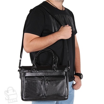 Портфель мужской кожаный 44906-3H black Heanbag