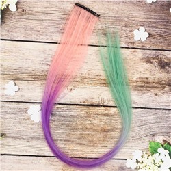 Трехцветная прядь для волос