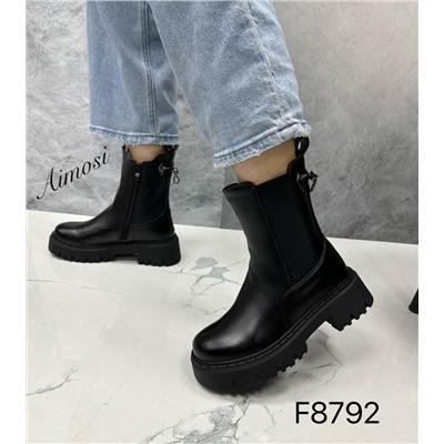 Женские ботинки ЗИМА F8792 черные