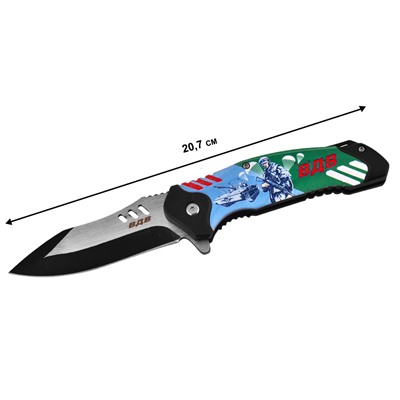 Эксклюзивный складной нож "ВДВ", - декорированная рукоять авторского дизайна №201
