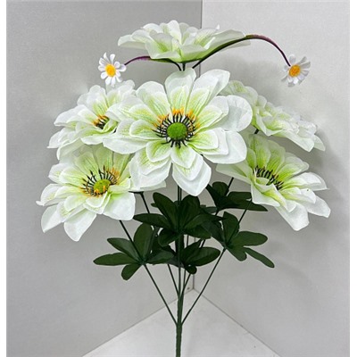 Цветы искусственные декоративные Хризантемы 7 цветков + 2 ромашки 57 см