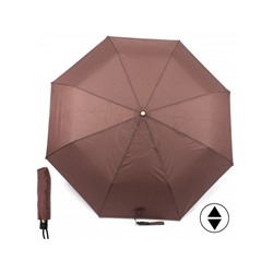 Зонт женский ТриСлона-885А/L 3885 A  (проявляется логотип под дождем),  R=55см,  суперавт;  8спиц,  3слож,  полиэстр,  коричневый 221187