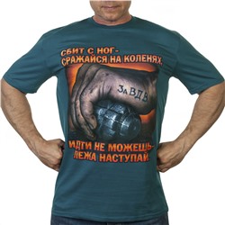 Крутая мужская футболка "ЗА ВДВ", с фото-принтом и цитатой Маргелова. Десантура это, для тебя! №65